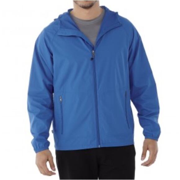 ELEVATE Sports Men's Banos Full Zip Hooded Lightweight Jacket Black Size XL - Picture 2 of 8